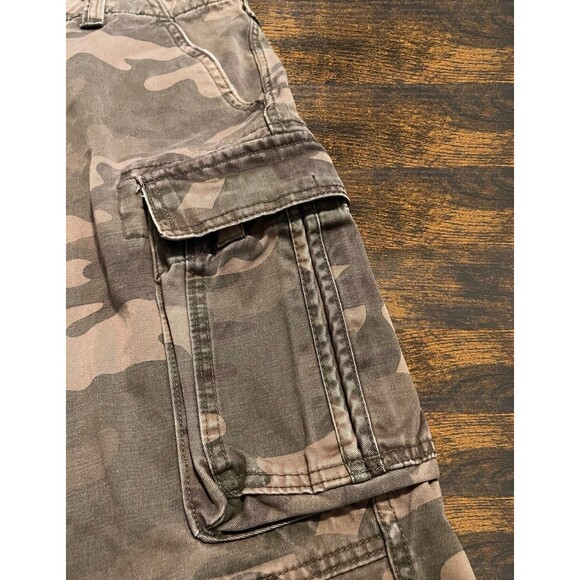 Vintage Camo Cargo Pants Men 36x30 Microsanded Heavy Twill Baggy No Boundaries - Picture 10 of 16